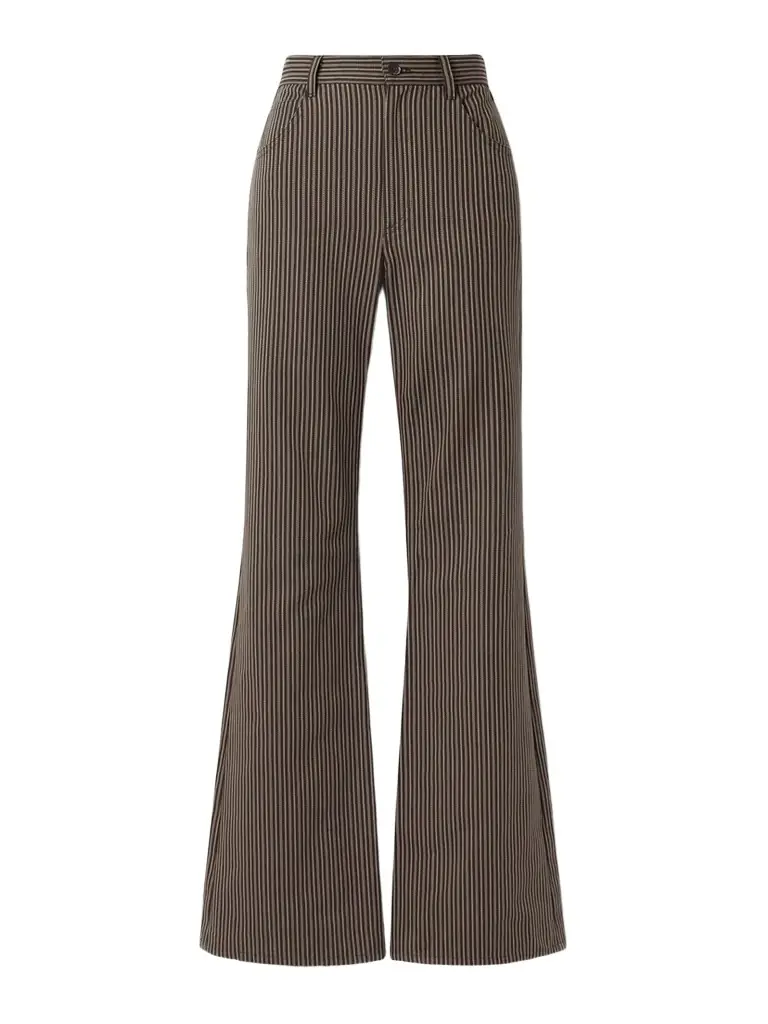Nili Lotan Roe Striped Cotton-twill Flared Pants | Image 1 Nili Lotan Roe Striped Cotton-twill Flared Pants | Image 1
