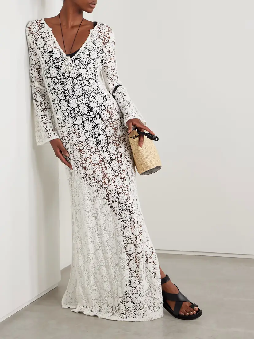 Nili Lotan Della Crocheted Cotton Maxi Dress | Thumbnail 2