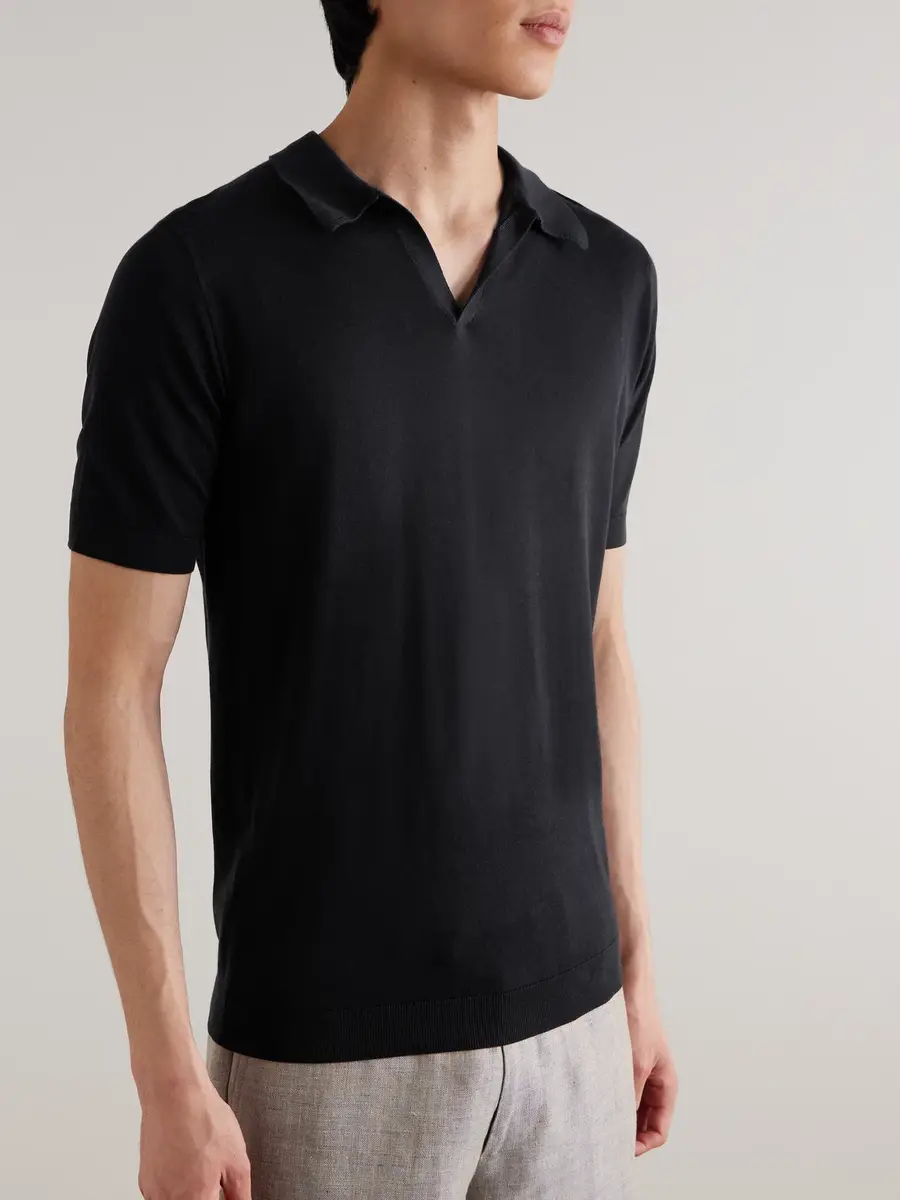 John Smedley Noah Sea Island Cotton Polo Shirt - Men | Thumbnail 3 John Smedley Noah Sea Island Cotton Polo Shirt - Men | Thumbnail 3