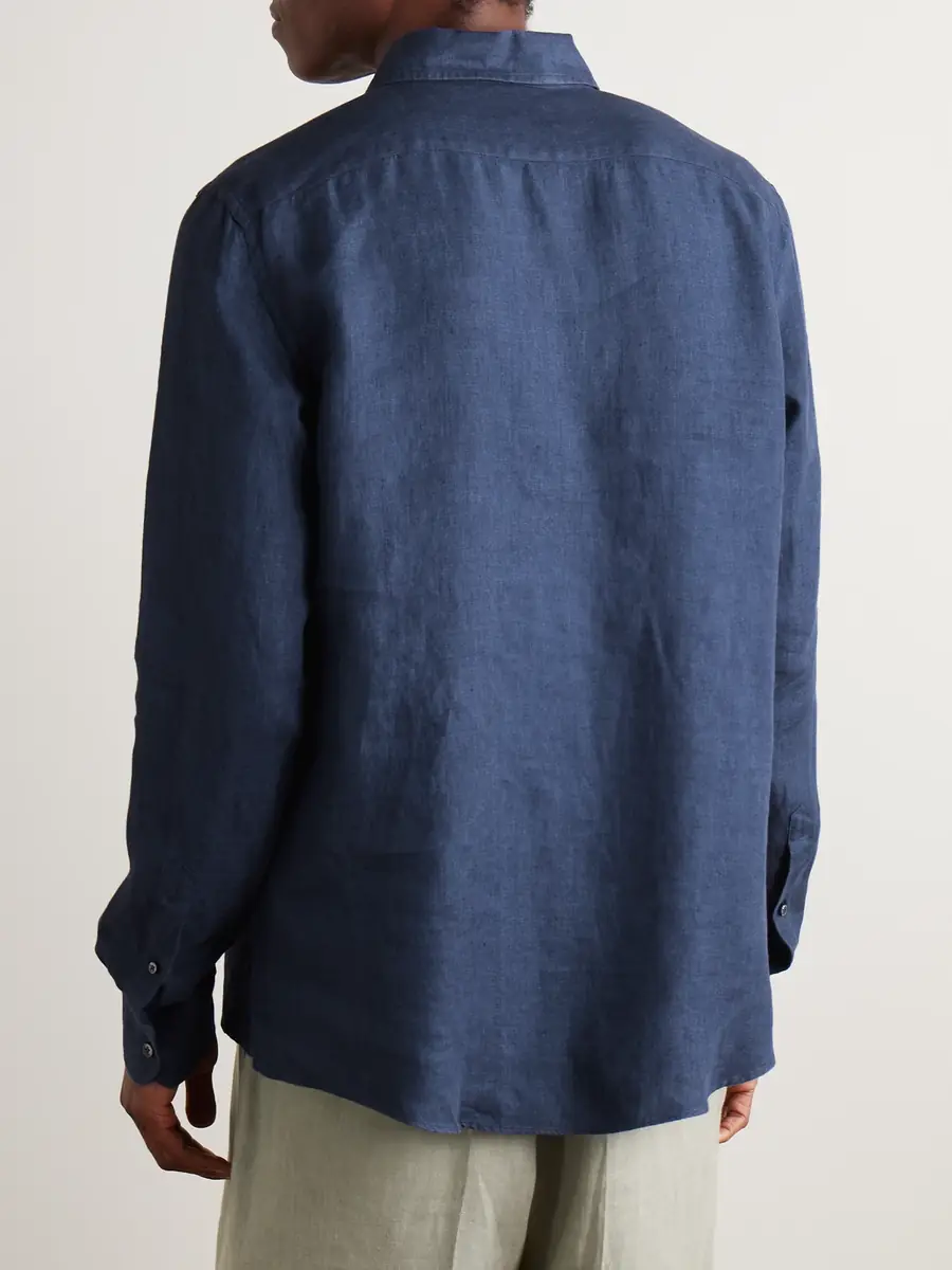 Zegna Oasi Linen Half-Placket Shirt - Men | Thumbnail 3 Zegna Oasi Linen Half-Placket Shirt - Men | Thumbnail 3
