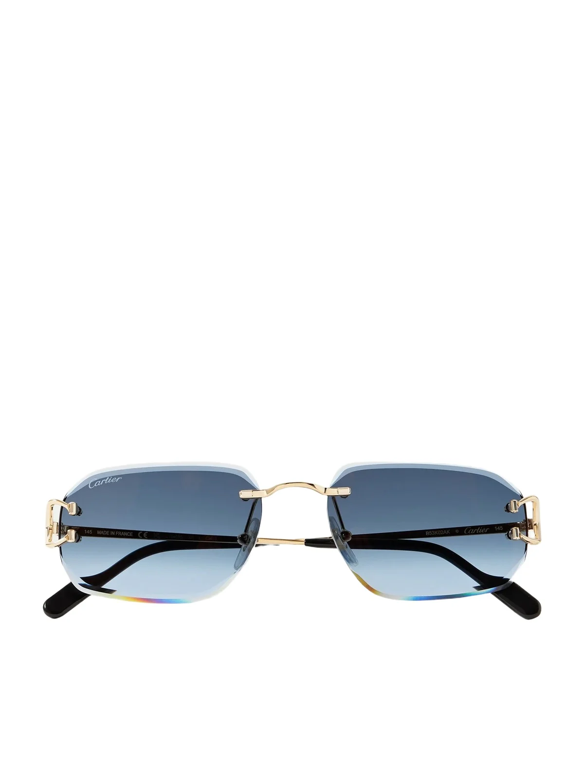 Cartier Eyewear Signature C Rimless Square-Frame Gold-Tone Metal Sunglasses - Men