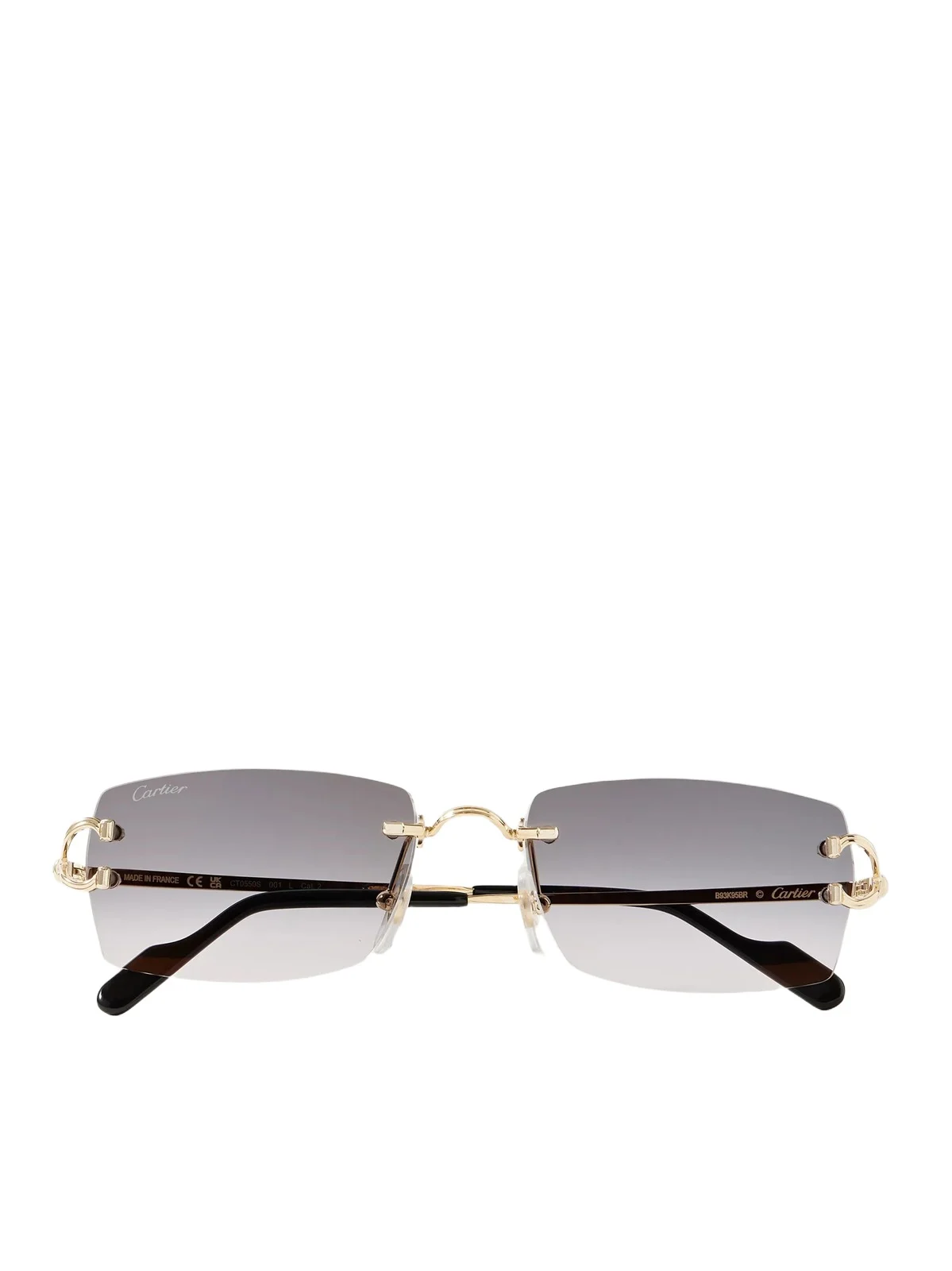 Cartier Eyewear Signature C Rimless Square-Frame Gold-Tone Metal Sunglasses - Men