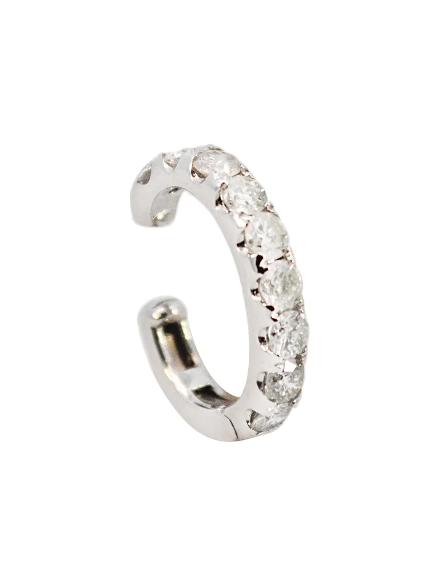 0.92ct Diamond 18K Gold Three Stones Earcuff