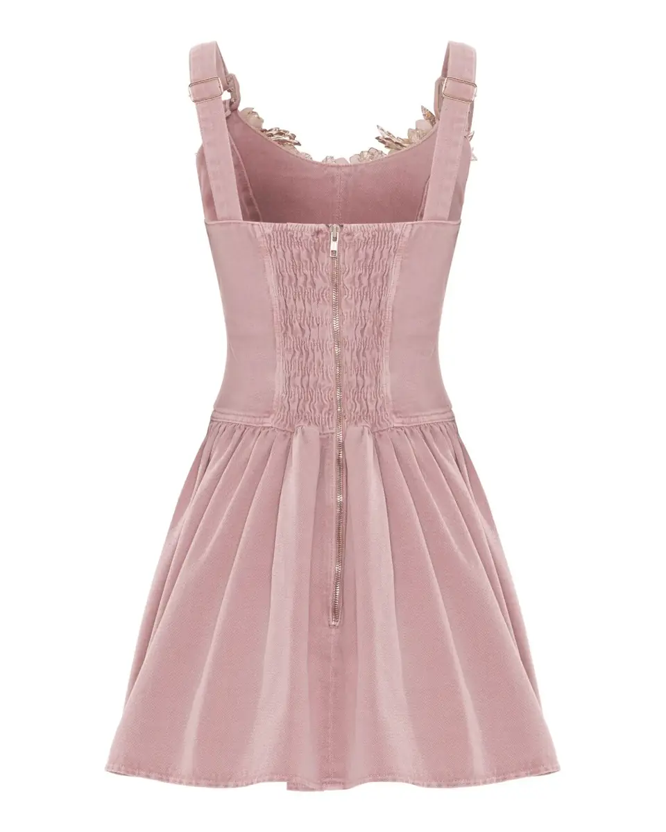 PatBo PINK DENIM MINI DRESS | Thumbnail 4 PatBo PINK DENIM MINI DRESS | Thumbnail 4