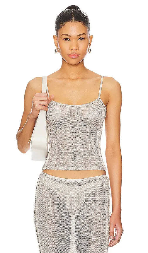 GUIZIO Slinky Rib Knit Tank | Image 1 GUIZIO Slinky Rib Knit Tank | Image 1