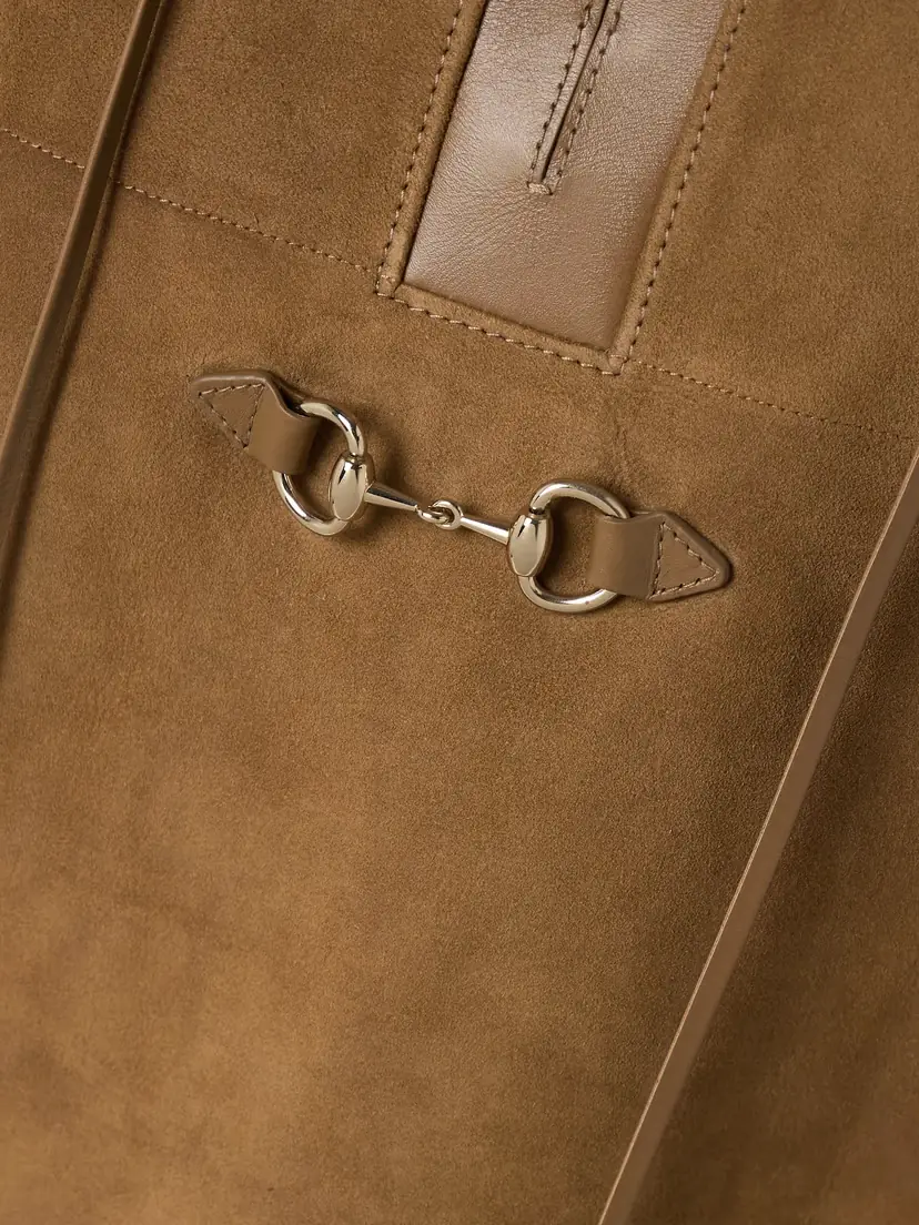 Gucci Horsebit-detailed Leather-trimmed Suede Mini Dress | Thumbnail 4 Gucci Horsebit-detailed Leather-trimmed Suede Mini Dress | Thumbnail 4