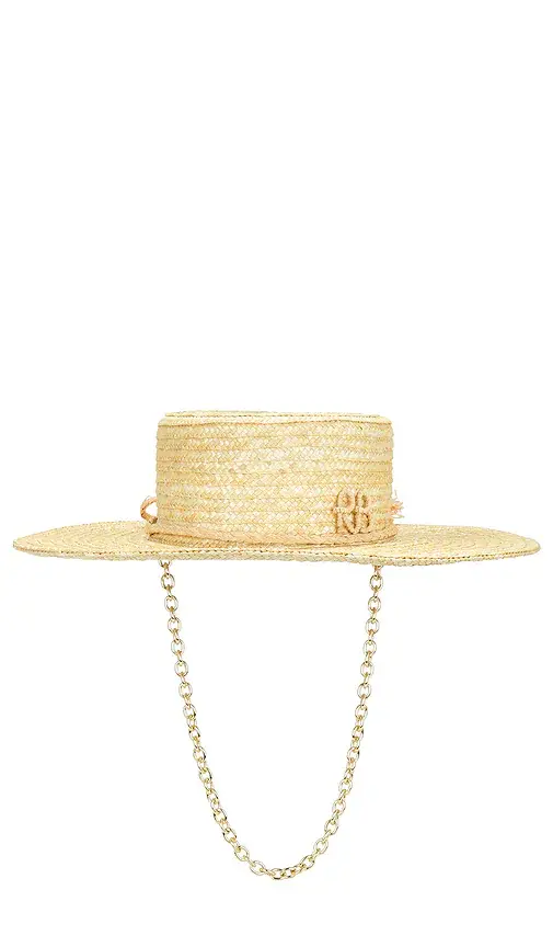 Ruslan Baginskiy Monogram Chain Boater Hat | Thumbnail 2