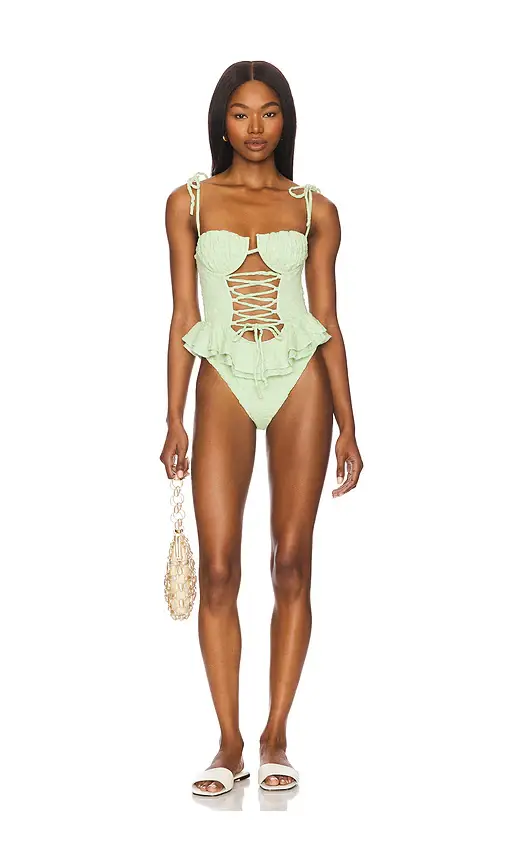 Montce Ruffle Petal Lace One Piece | Image 1 Montce Ruffle Petal Lace One Piece | Image 1