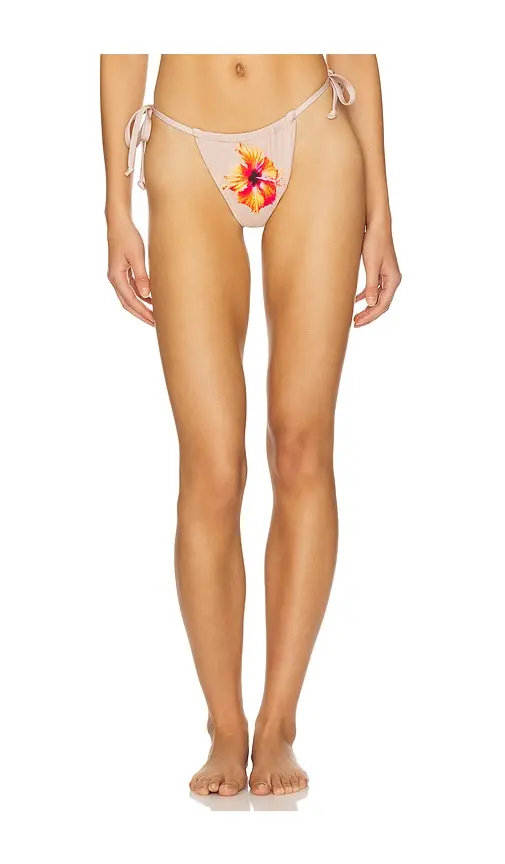 GOOD AMERICAN Satin Tiny Ties Bikini Bottom
