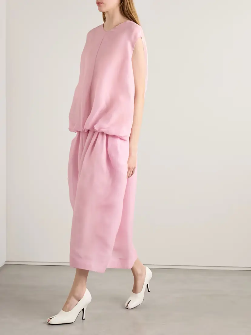 Khaite Noah Gathered Silk-organza Midi Dress | Thumbnail 2