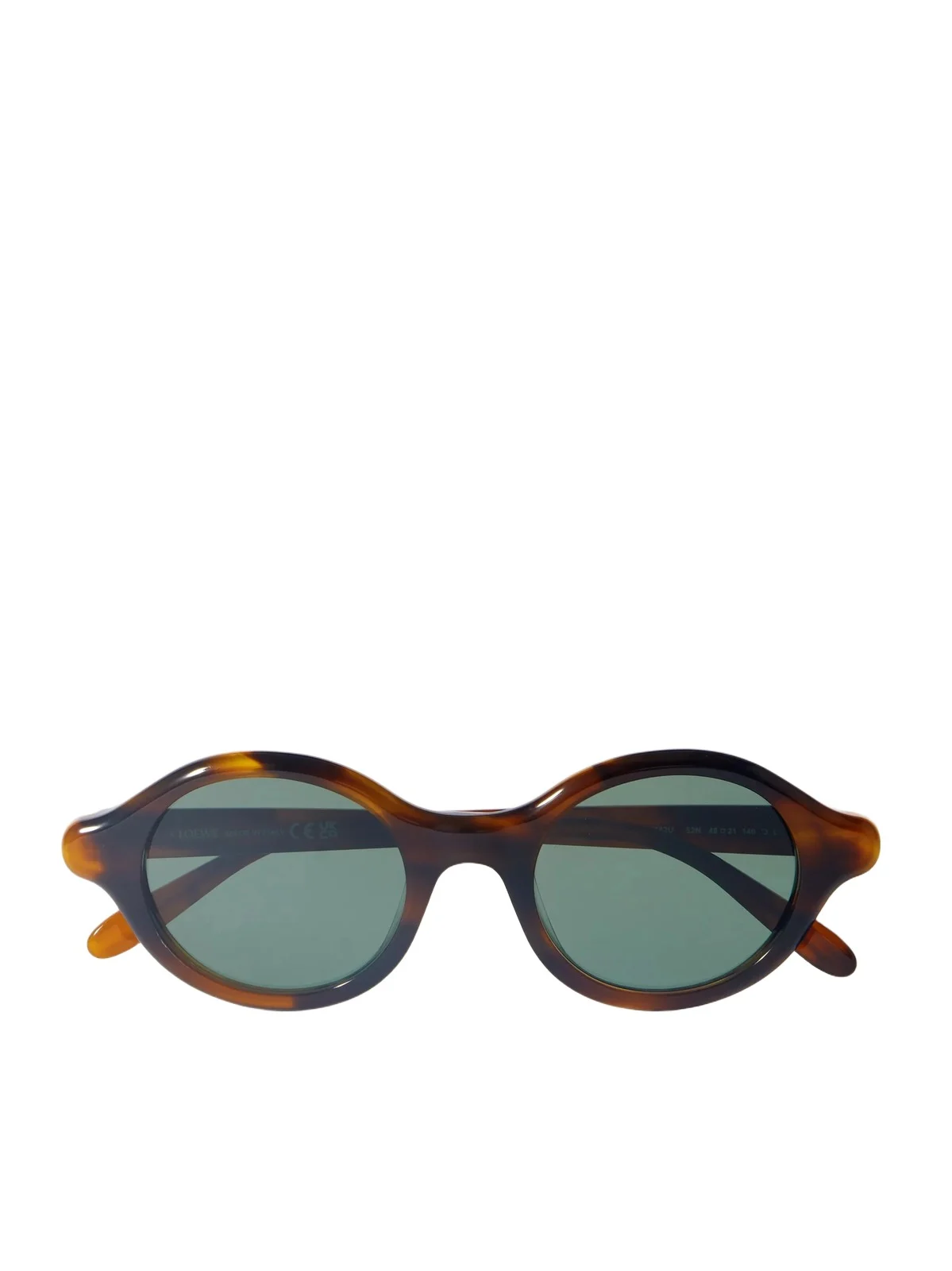 Round-frame Tortoiseshell Acetate Sunglasses