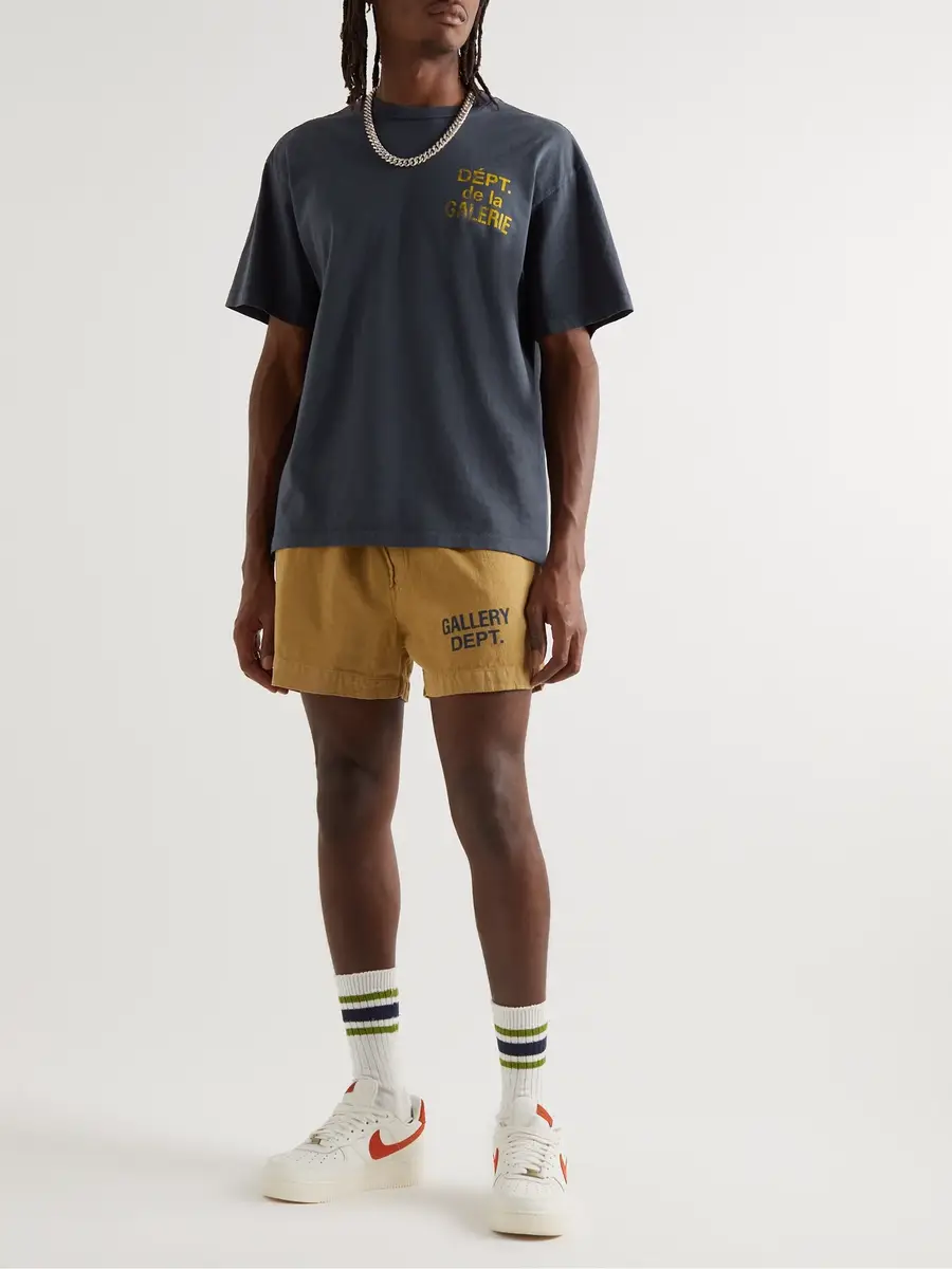 Gallery Dept. Logo-Print Cotton-Jersey T-Shirt - Men | Thumbnail 2 Gallery Dept. Logo-Print Cotton-Jersey T-Shirt - Men | Thumbnail 2