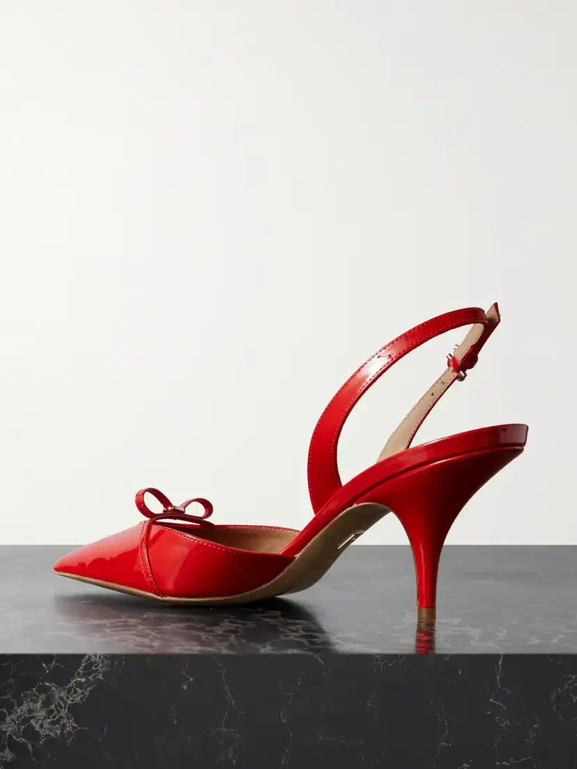 Ferragamo Gylla Bow-embellished Patent-leather Pumps | Thumbnail 3
