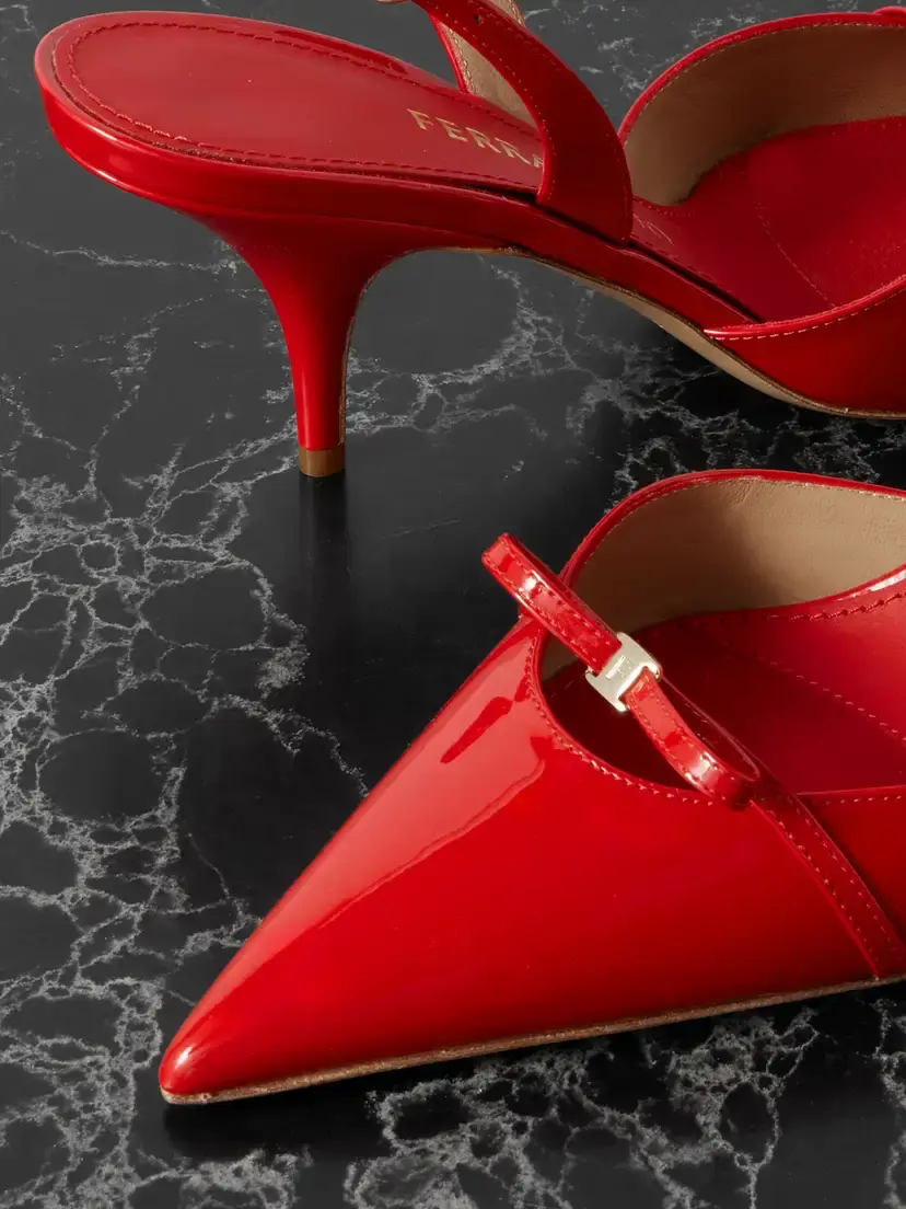 Ferragamo Gylla Bow-embellished Patent-leather Pumps | Thumbnail 4