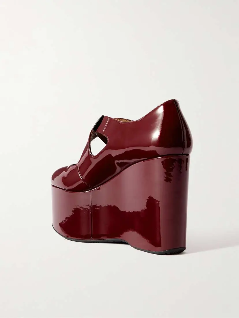 Alaïa 110 Patent-leather Platform Wedge Mary Jane Pumps | Thumbnail 3 Alaïa 110 Patent-leather Platform Wedge Mary Jane Pumps | Thumbnail 3