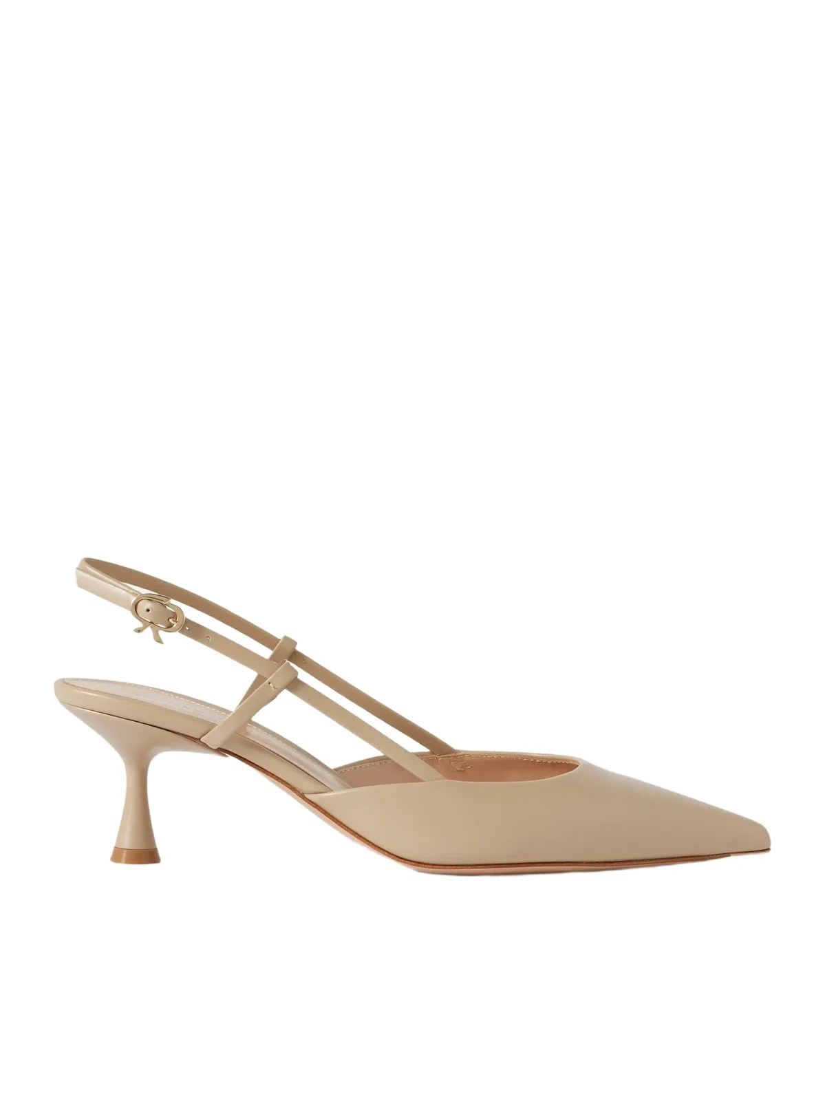 Gianvito Rossi Ascent 55 Leather Slingback Pumps