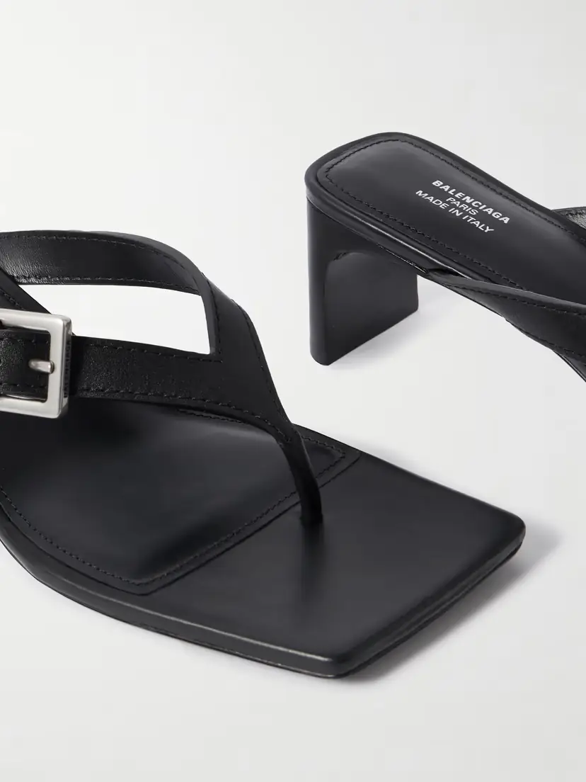 Balenciaga Bel Air Buckled Leather Sandals | Thumbnail 4 Balenciaga Bel Air Buckled Leather Sandals | Thumbnail 4