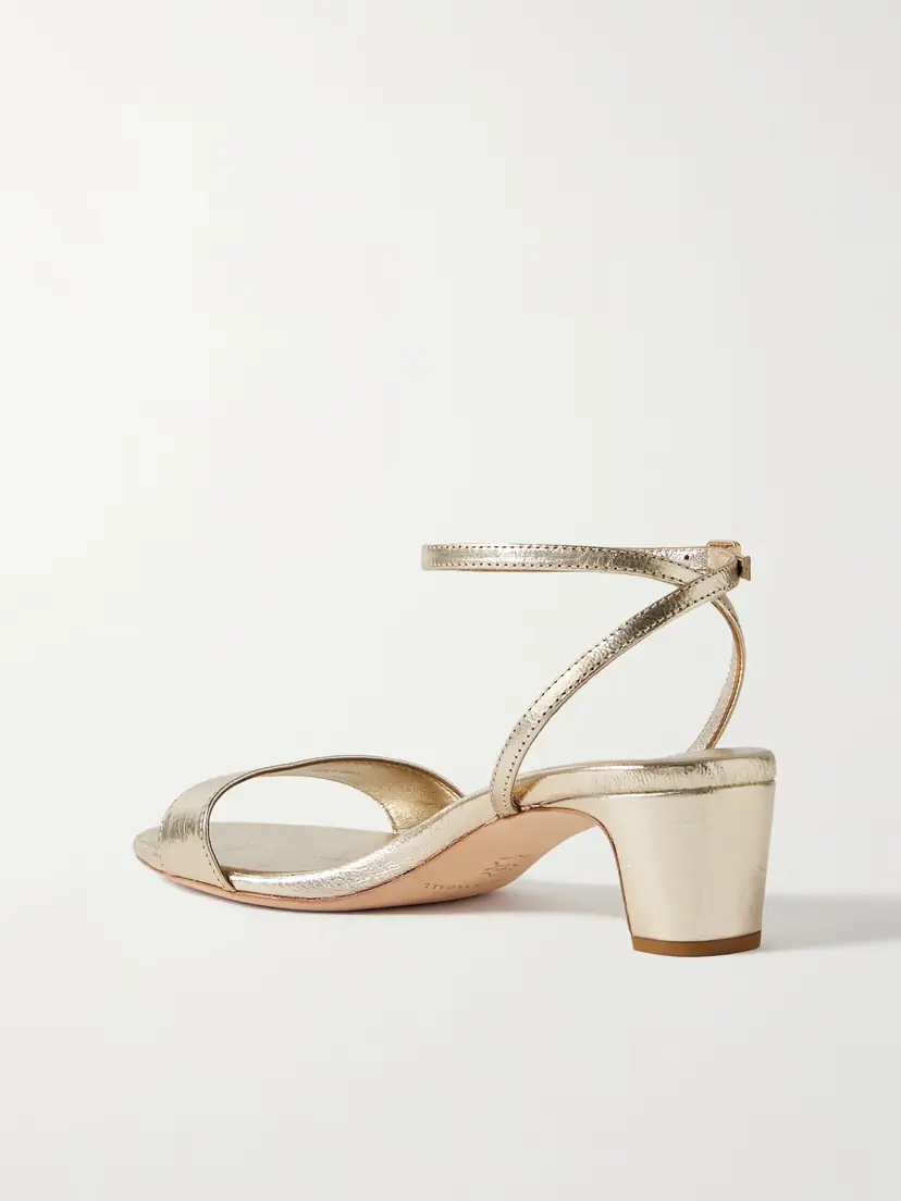 Loeffler Randall Alice Metallic Cracked-leather Sandals | Thumbnail 3