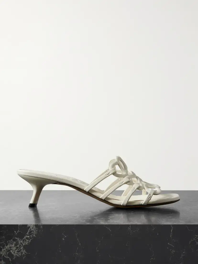 Loewe + Paula's Ibiza Petal Anagram Leather Sandals | Image 1 Loewe + Paula's Ibiza Petal Anagram Leather Sandals | Image 1