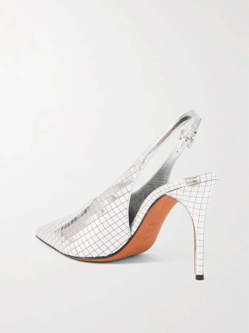 Alaïa Escarpin 90 Mirrored-leather Slingback Pumps | Thumbnail 3 Alaïa Escarpin 90 Mirrored-leather Slingback Pumps | Thumbnail 3
