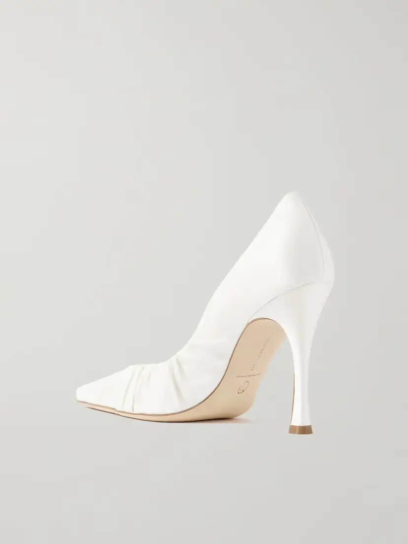 Danielle Frankel Nala Ruched Satin Pumps | Thumbnail 3 Danielle Frankel Nala Ruched Satin Pumps | Thumbnail 3
