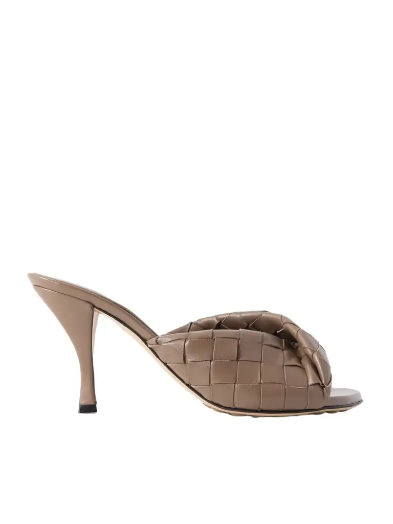 Bottega Veneta Blink Twisted Intrecciato Leather Mules | Image 1 Bottega Veneta Blink Twisted Intrecciato Leather Mules | Image 1