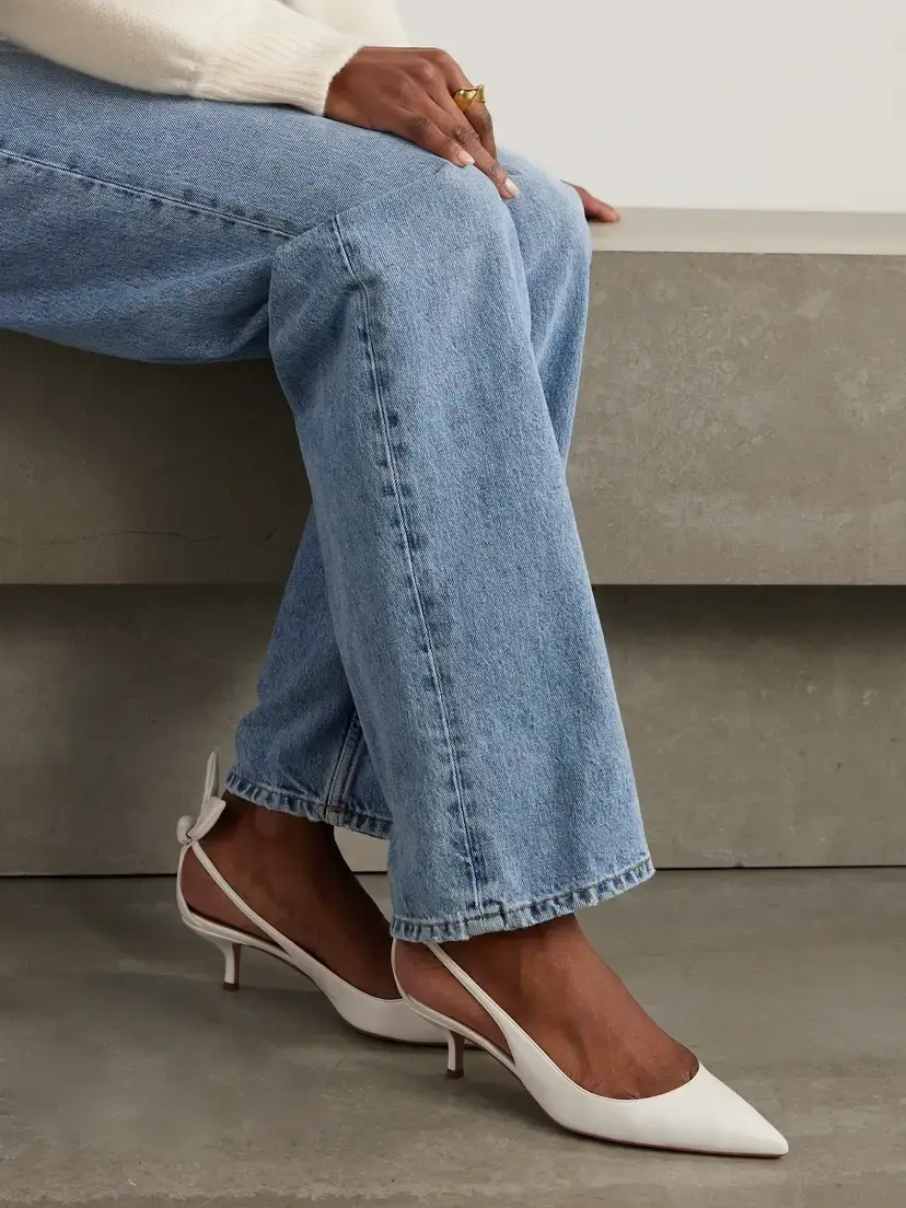 Aquazzura Bow Tie 50 Leather Pumps | Thumbnail 2 Aquazzura Bow Tie 50 Leather Pumps | Thumbnail 2