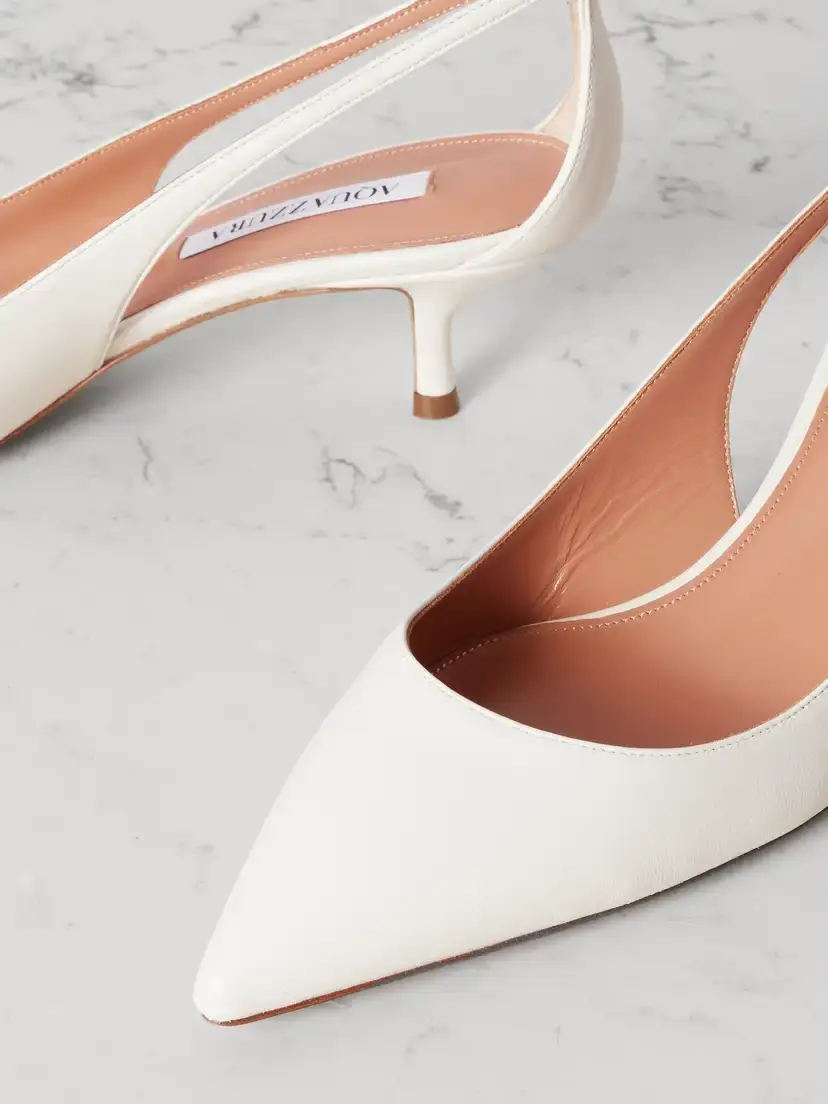 Aquazzura Bow Tie 50 Leather Pumps | Thumbnail 4 Aquazzura Bow Tie 50 Leather Pumps | Thumbnail 4