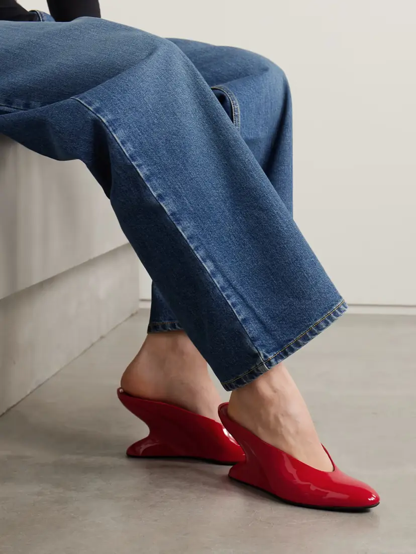 Alaïa Patent-leather Wedge Mules | Thumbnail 2 Alaïa Patent-leather Wedge Mules | Thumbnail 2