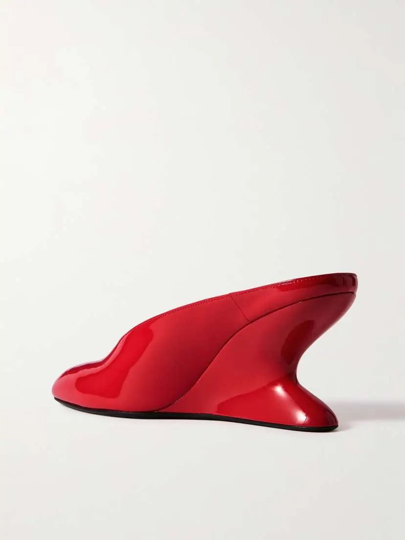 Alaïa Patent-leather Wedge Mules | Thumbnail 3 Alaïa Patent-leather Wedge Mules | Thumbnail 3