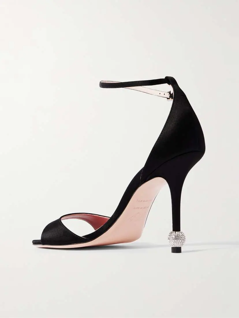 Roger Vivier Marlene 100 Crystal-embellished Satin Sandals | Thumbnail 3 Roger Vivier Marlene 100 Crystal-embellished Satin Sandals | Thumbnail 3