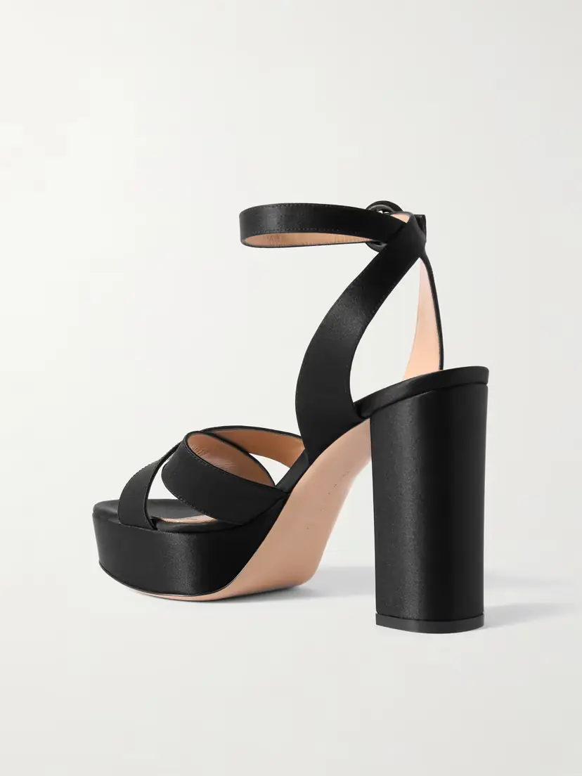 Gianvito Rossi Sabrina 70 Satin Platform Sandals | Thumbnail 3