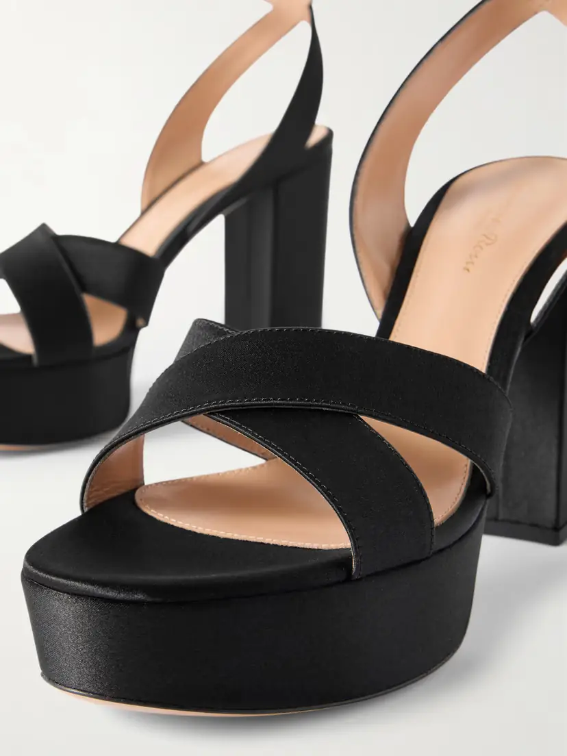 Gianvito Rossi Sabrina 70 Satin Platform Sandals | Thumbnail 4