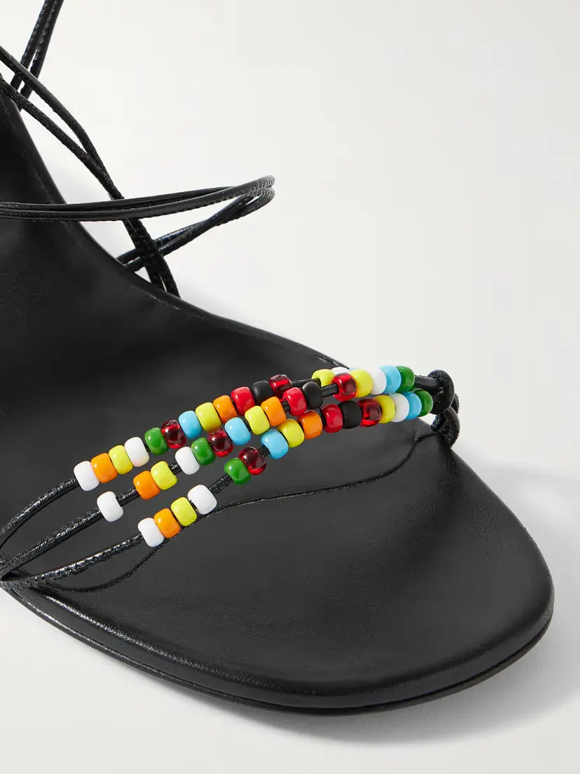 Khaite Loop Bead-embellished Leather Sandals | Thumbnail 4