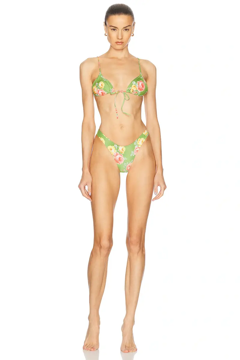 Heavy Manners Triangle Front Tie Bikini Top | Thumbnail 4