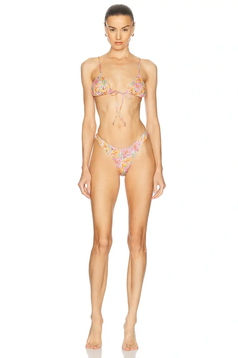 Heavy Manners Triangle Front Tie Bikini Top | Thumbnail 4
