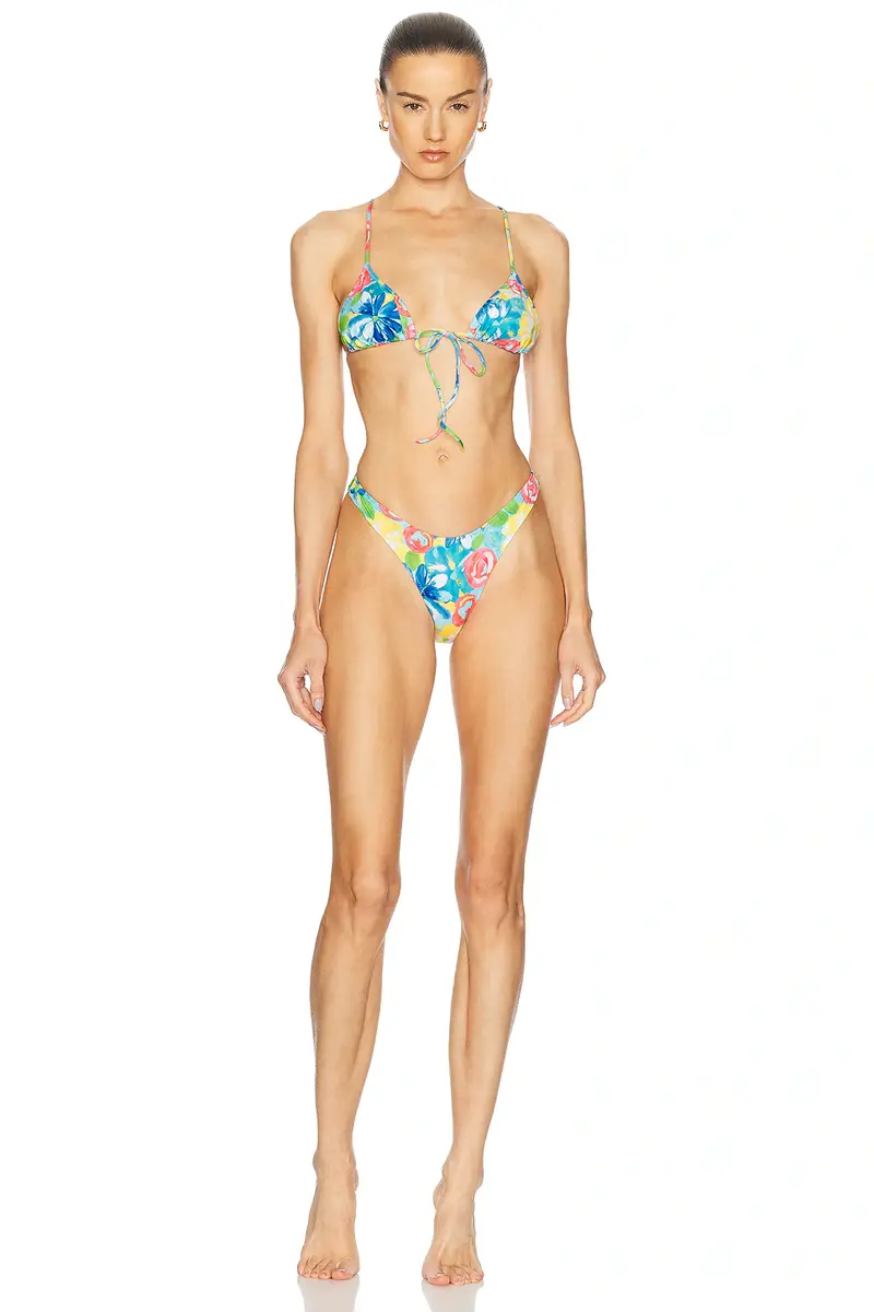 Heavy Manners Triangle Front Tie Bikini Top | Thumbnail 4