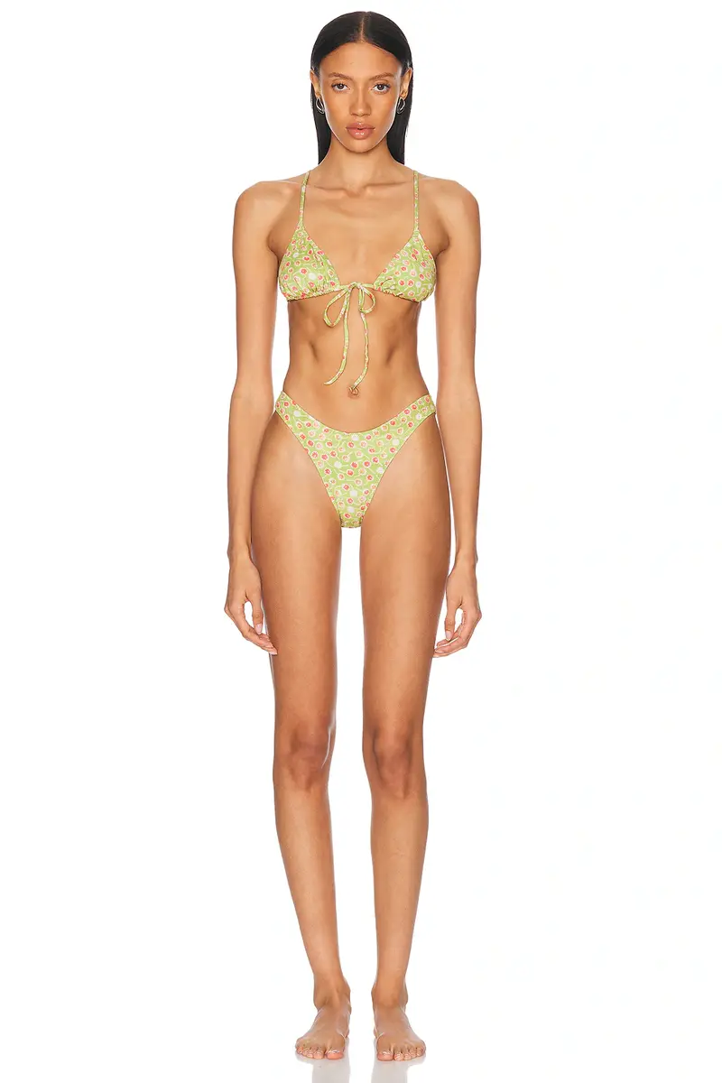 Heavy Manners Triangle Front Tie Bikini Top | Thumbnail 4