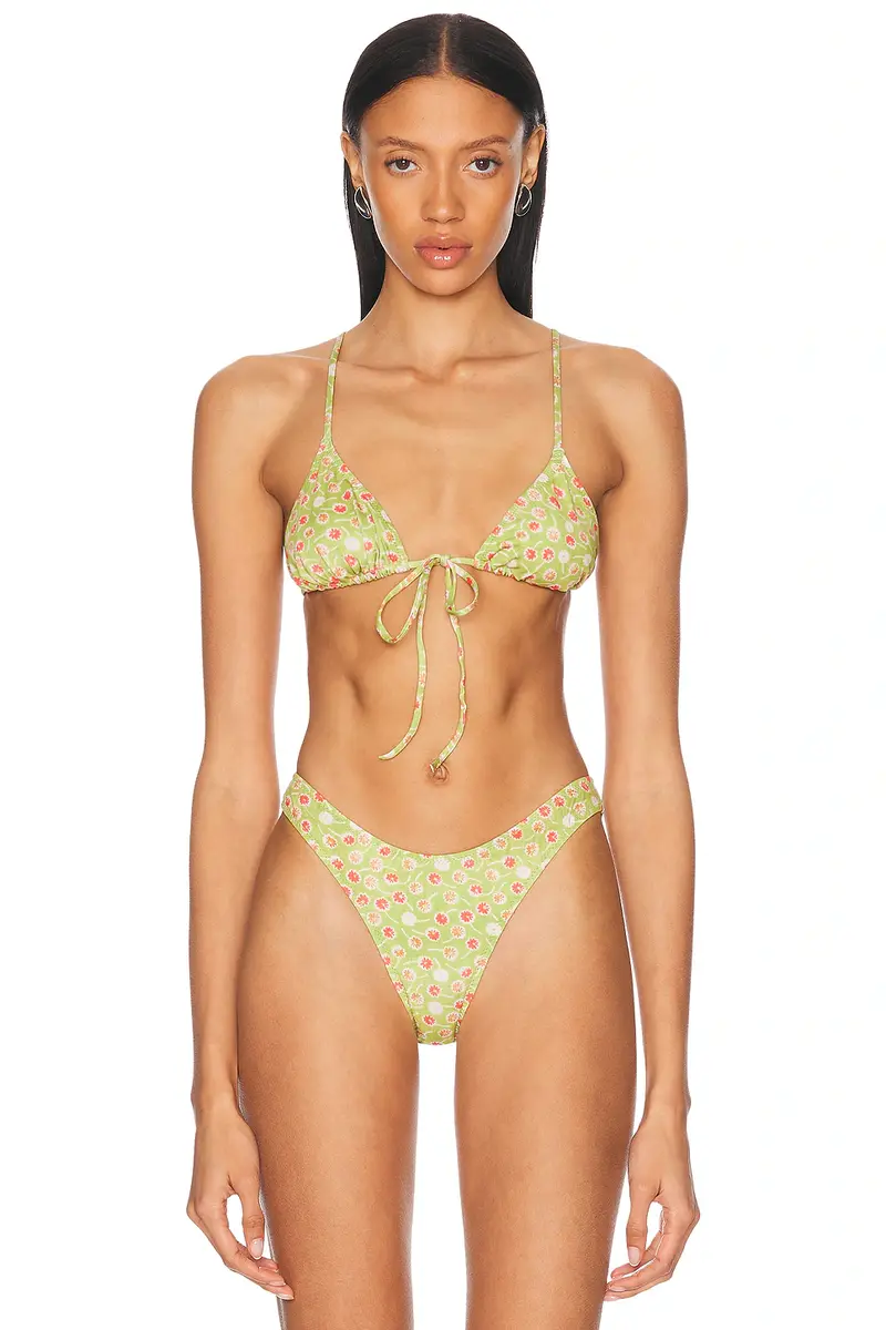 Heavy Manners Triangle Front Tie Bikini Top