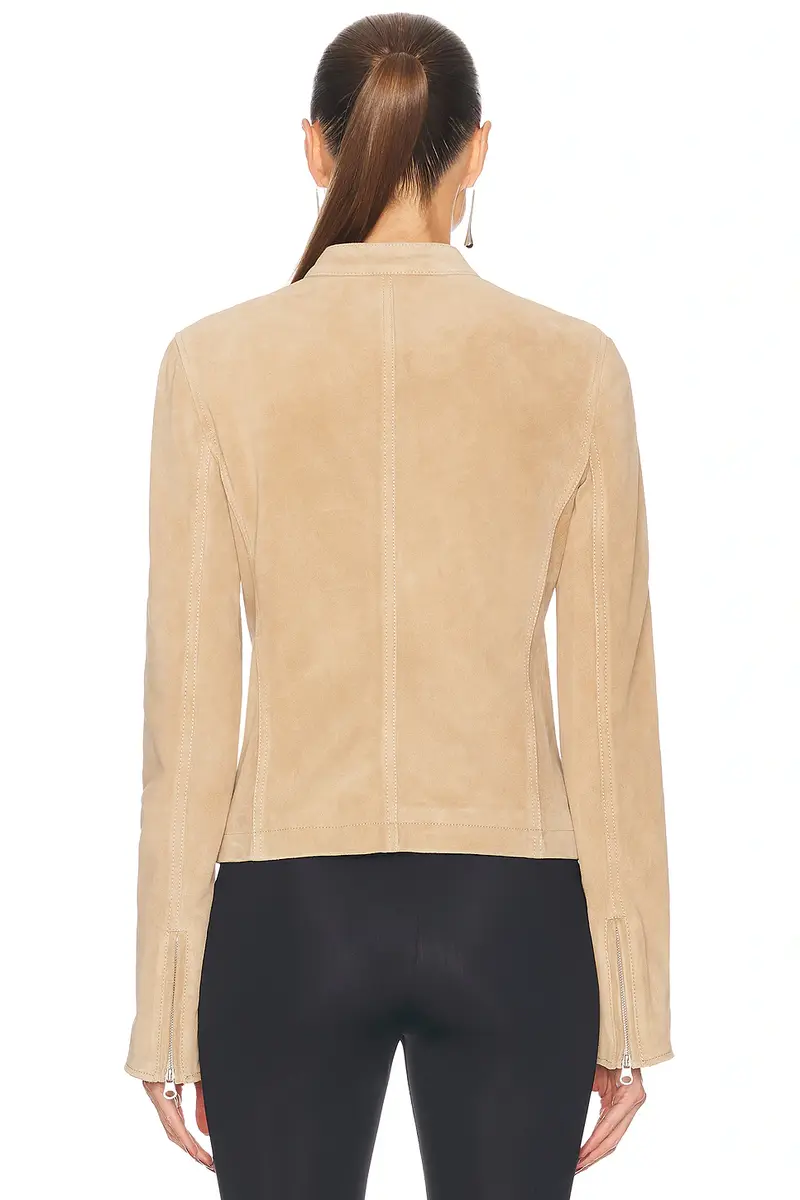 Courrèges Zipped Leather Biker Jacket | Thumbnail 4 Courrèges Zipped Leather Biker Jacket | Thumbnail 4