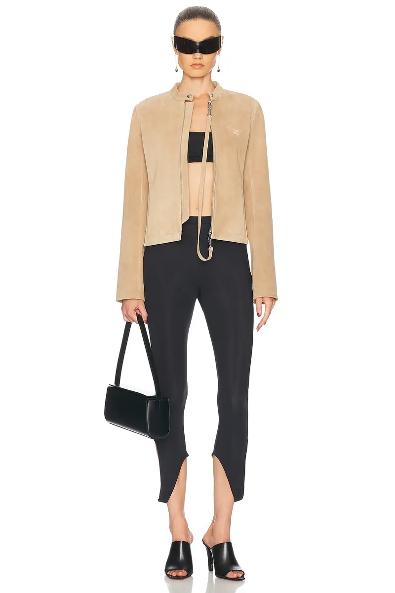 Courrèges Zipped Leather Biker Jacket | Thumbnail 5 Courrèges Zipped Leather Biker Jacket | Thumbnail 5