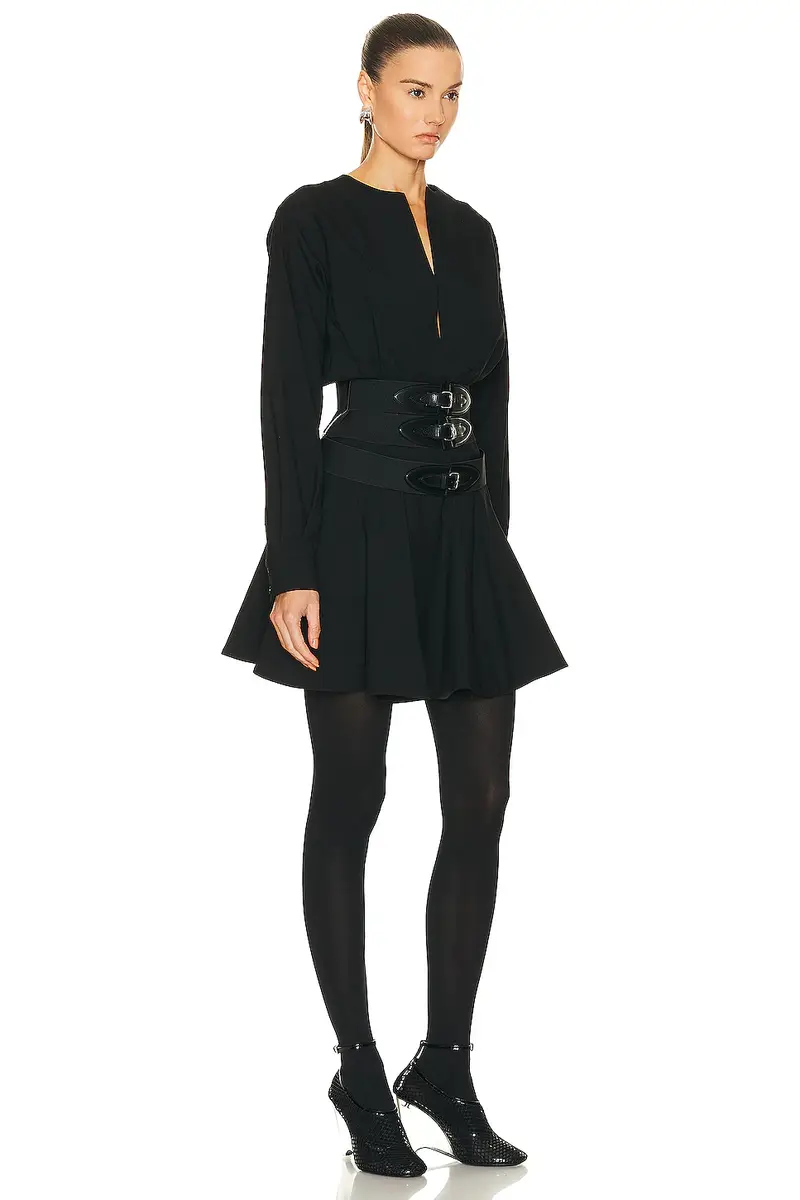 ALAÏA Long Sleeve Buckle Dress | Thumbnail 2 ALAÏA Long Sleeve Buckle Dress | Thumbnail 2