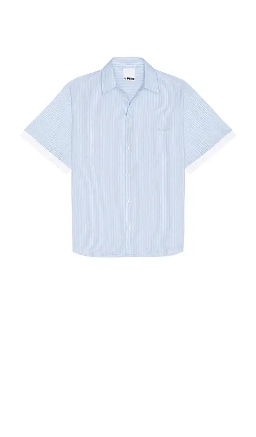 Le Père Double Short Sleeve Button Down Shirt