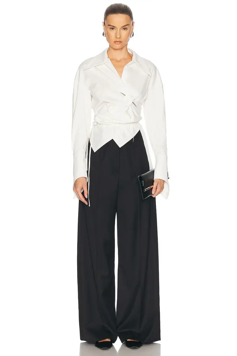 Grace Ling Pierced Dagger Oversized Wrap Shirt | Thumbnail 5 Grace Ling Pierced Dagger Oversized Wrap Shirt | Thumbnail 5