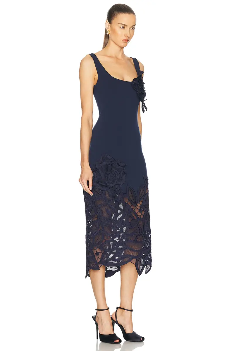 Oscar de la Renta Long Knit Dress | Thumbnail 2 Oscar de la Renta Long Knit Dress | Thumbnail 2