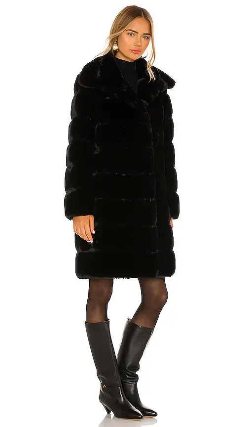 Adrienne Landau Faux Fur Long Coat | Thumbnail 2 Adrienne Landau Faux Fur Long Coat | Thumbnail 2