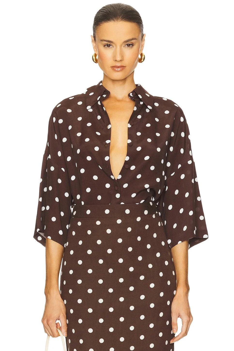 Hemant & Nandita Oversized Polka Dot Shirt
