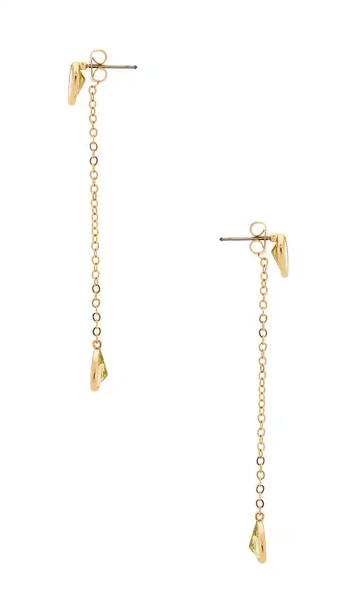 Ettika Radiant Gem Linear Chain Drop Earrings | Thumbnail 2