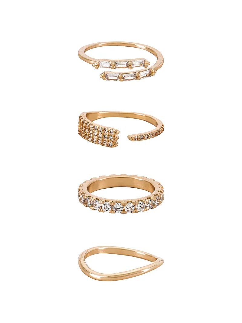 Crystal Embellished Ring Set Crystal Embellished Ring Set