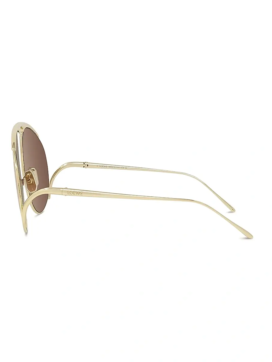 Loewe Women's Signature 61MM Pilot Sunglasses - Gold Brown | Thumbnail 3 Loewe Women's Signature 61MM Pilot Sunglasses - Gold Brown | Thumbnail 3